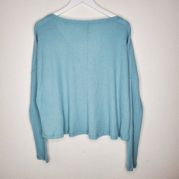 NWT Wild Fable Green Thermal Crop Top Cardigan - Picture 10 of 10